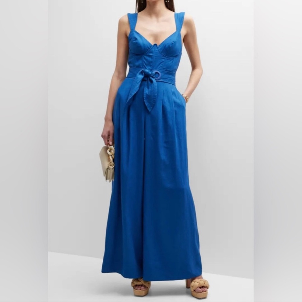 Farm Rio Blue Jumpsuit - Picture 2 of 8